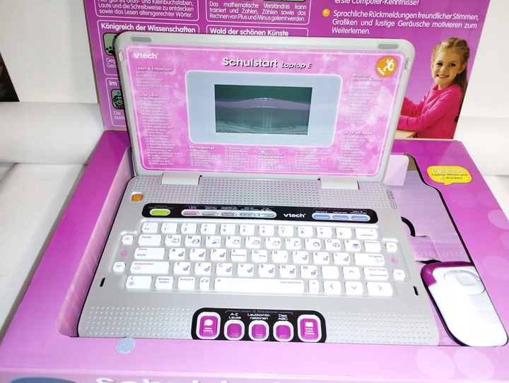 Komputerek dziecięcy edukacyjny VTECH Schulstart laptop angielski/niemiecki