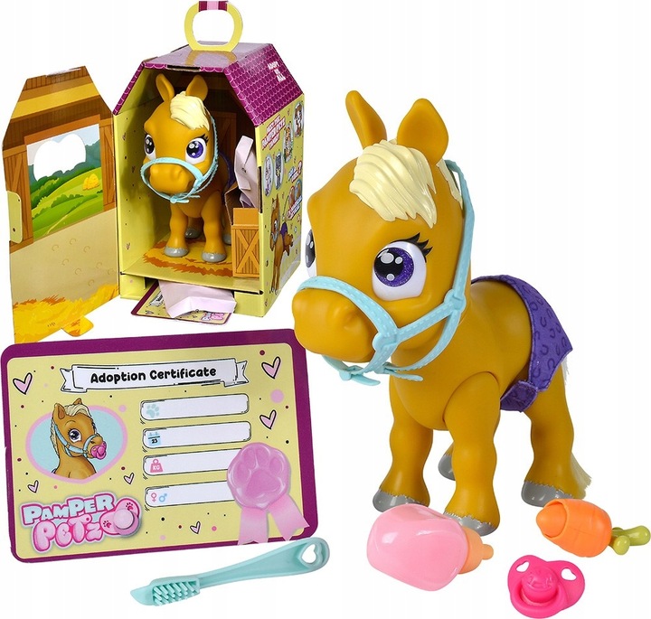 PAMPER PETZ KONIK INTERAKTYWNY PIELUSZKOWY GANG KUCYK PIJE SIKA + SMOCZEK