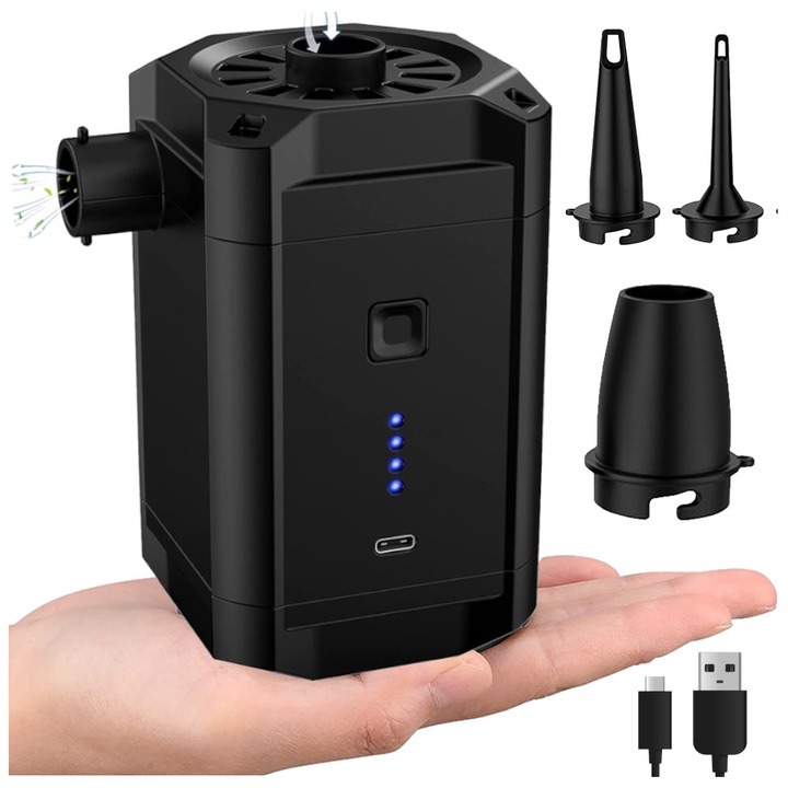 Elektryczna Pompka do Materaca Pontonu Basenu Akumulatorowa USB - typ C