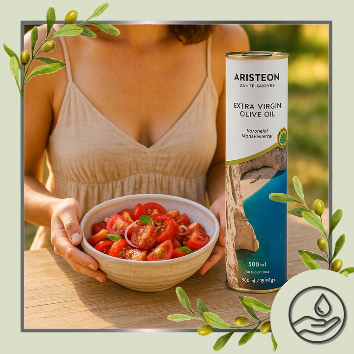 Oliwa z oliwek GRECKA tłoczona na zimno EXTRA VIRGIN Aristeon 0,5 litra