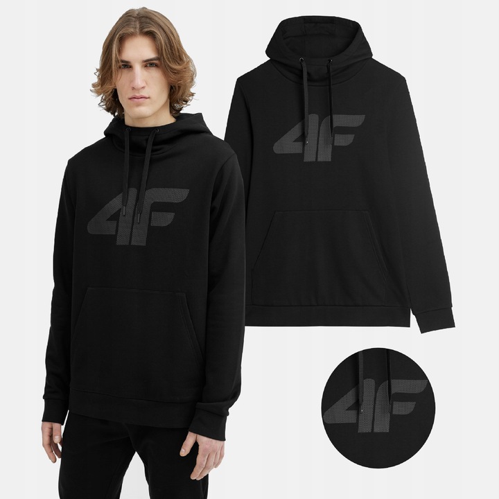 4F BLUZA MĘSKA DRESOWA SPORTOWA Z KAPTUREM BASIC