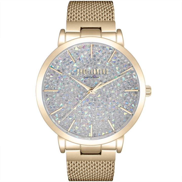 Zegarek damski Paul Lorens BELLICA złoty ELEGANCKI cyrkonie BOX + GRAWER