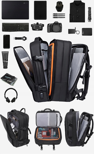 Plecak na laptopa torba podróżna bagaż podręczny USB 17,3''' I076