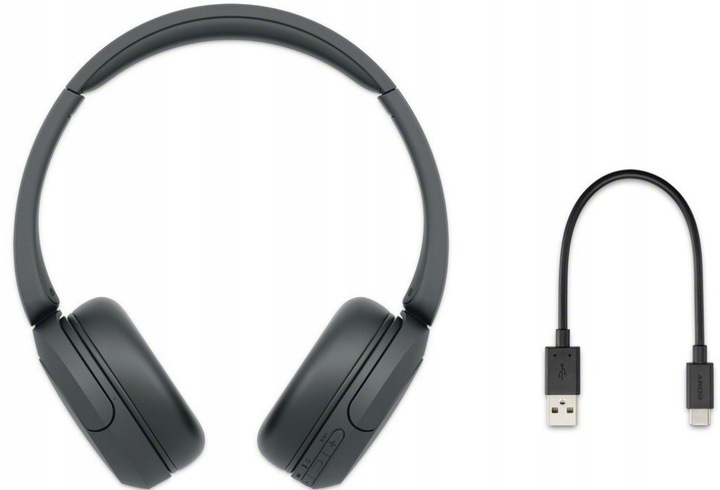 CZARNE SŁUCHAWKI NAUSZNE Bezprzewodowe SONY WHCH520 Bluetooth