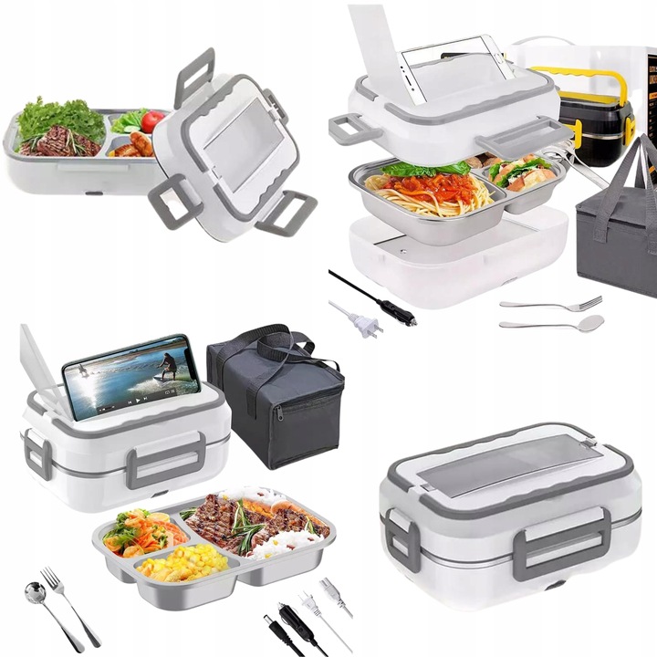 Elektryczny LUNCH BOX obiadowy POJEMNIK na jedzenie Termos podgrzewacz 40V