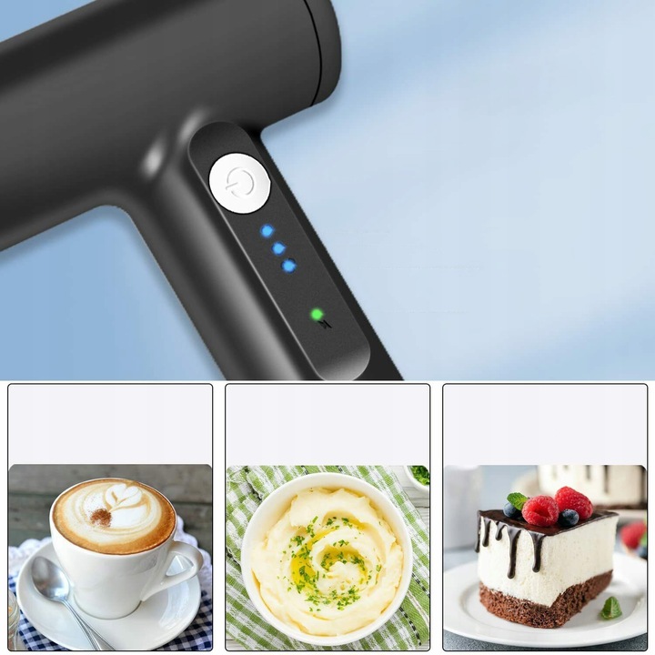 Bezprzewodowy ręczny mikser USB, 3 biegów tryb Elektryczna trzepaczka Turbo