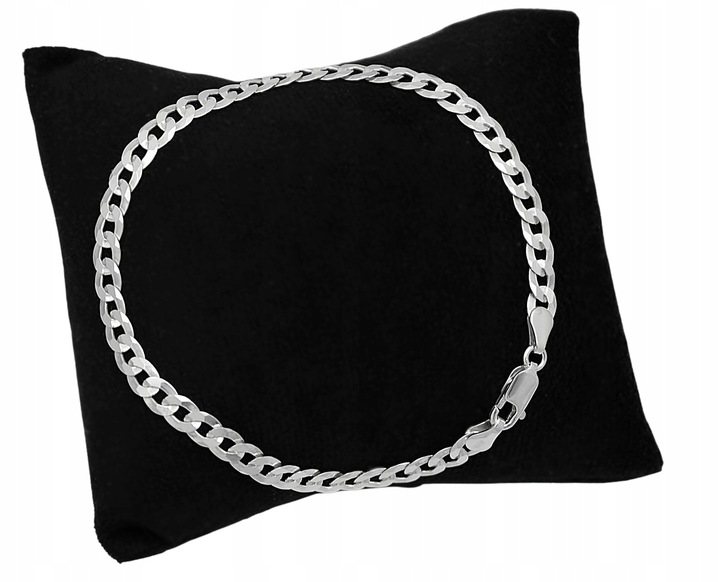 Bransoletka Srebrna Pancerka Pełna Diamentowana 5,00 mm Grawer Gratis