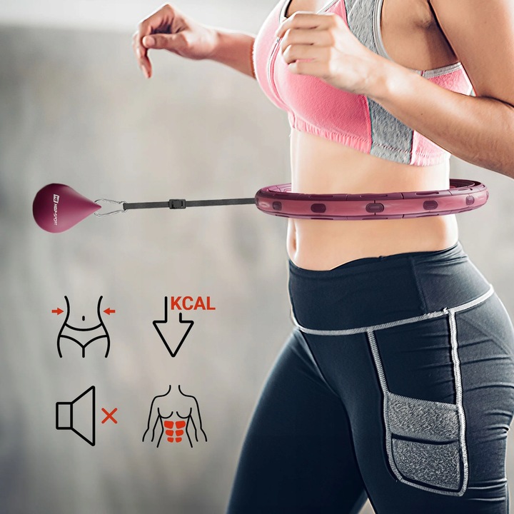Hula hop z licznikiem obciążeniem odchudzające z wypustkami smart