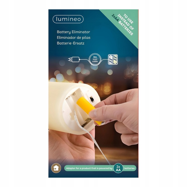Eliminator baterii 2x AA 3m zamiast baterii wewnętrzny