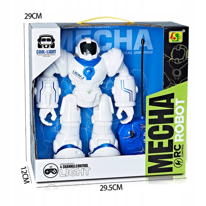 DUŻY ROBOT ROBOHERO Zdalnie Sterowny Świeci Chodzi USB PILOT Akumulator