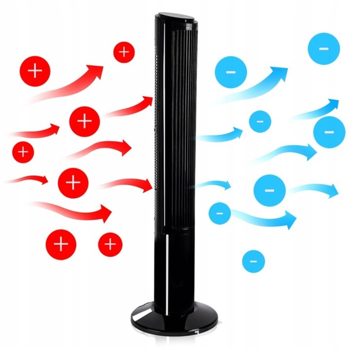 MOCNY wentylator KOLUMNOWY wiatrak podłogowy JONIZACJA OSCYLACJA CICHY