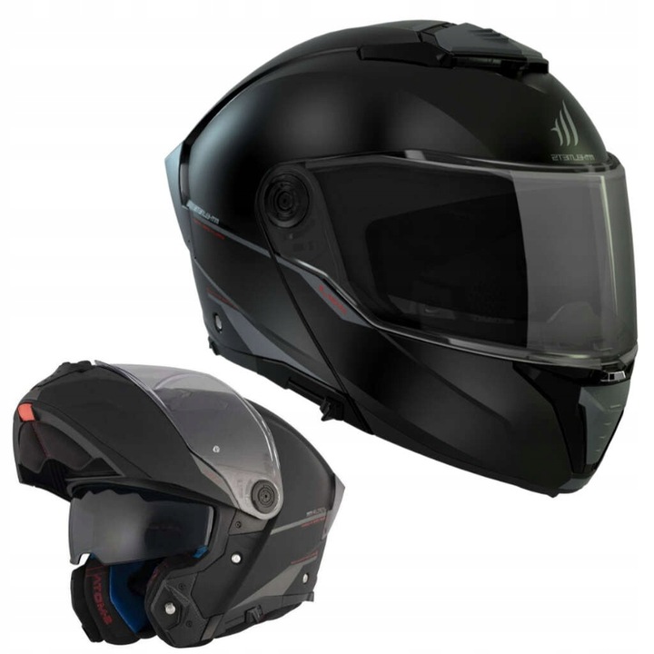 KASK MOTOCYKLOWY SZCZĘKOWY MT HELMETS ATOM 2 SV SOLID BLACK MATT NA PREZENT