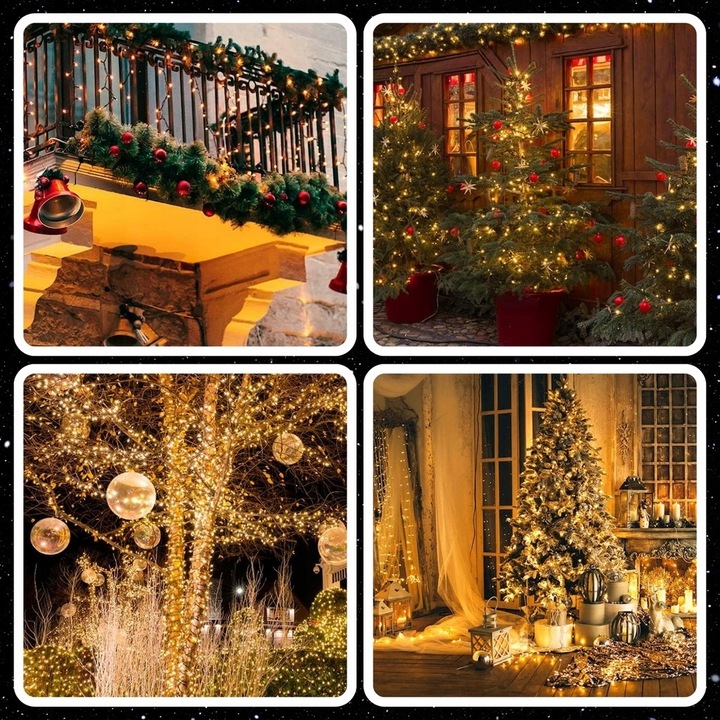 LAMPKI ŚWIATEŁKA CHOINKOWE 500LED ZEWNĘTRZNE WEWNĘTRZNE BIAŁE CIEPŁE 35M