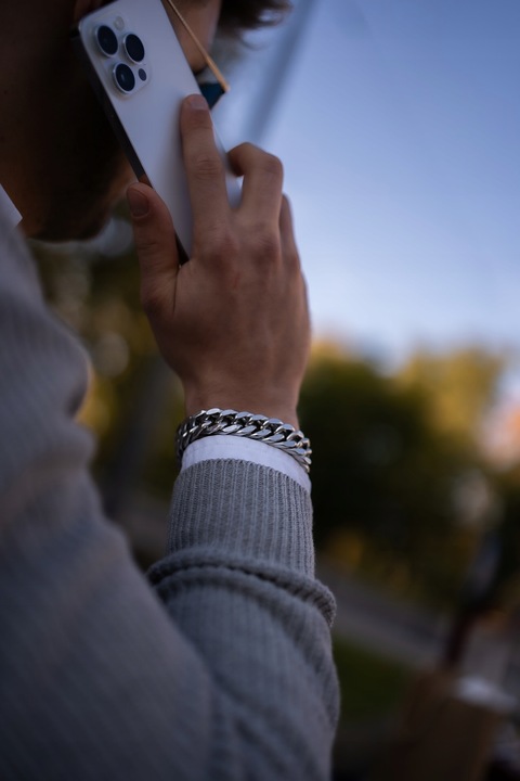 BRANSOLETKA MĘSKA SREBRNA PANCERKA GRUBA BRANSOLETA 15MM 96G GRAWER GRATIS