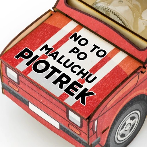 Wódowóz MALUCH kieliszki PREZENT urodziny 30 40 50 stojak na flaszkę + imię