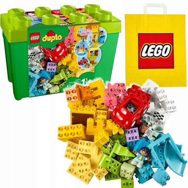 LEGO DUPLO 10914 DUŻE PUDEŁKO Z KLOCKAMI XXL DELUXE + TORBA LEGO
