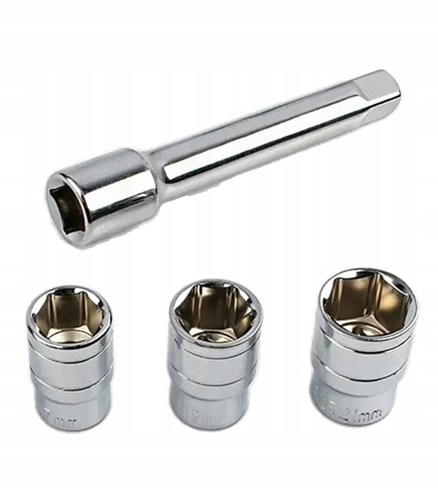 KLUCZ DYNAMOMETRYCZNY 1/2" 28-210NM + 3 CHROMOWANE NASADKI 17 19 21mm