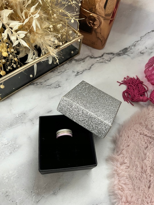 1520 Komplet 3 pierścionków ceramicznych CYRKONIE r 6/16mm sta