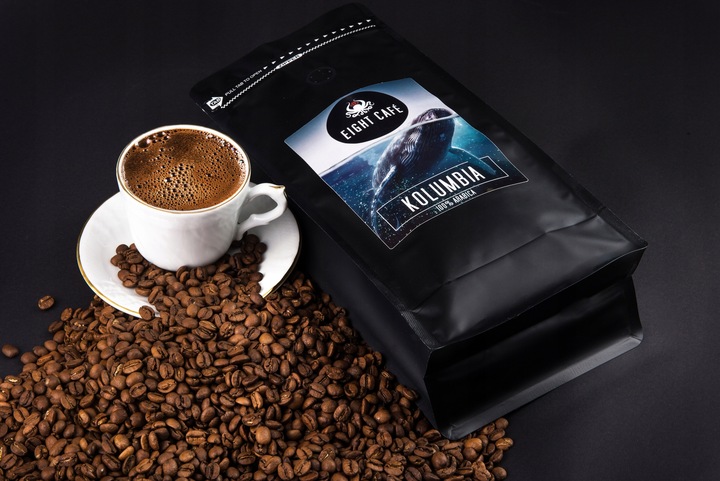 Kawa Ziarnista Świeżo Palona 100% Arabica Kolumbia 1KG Do Ekspresu