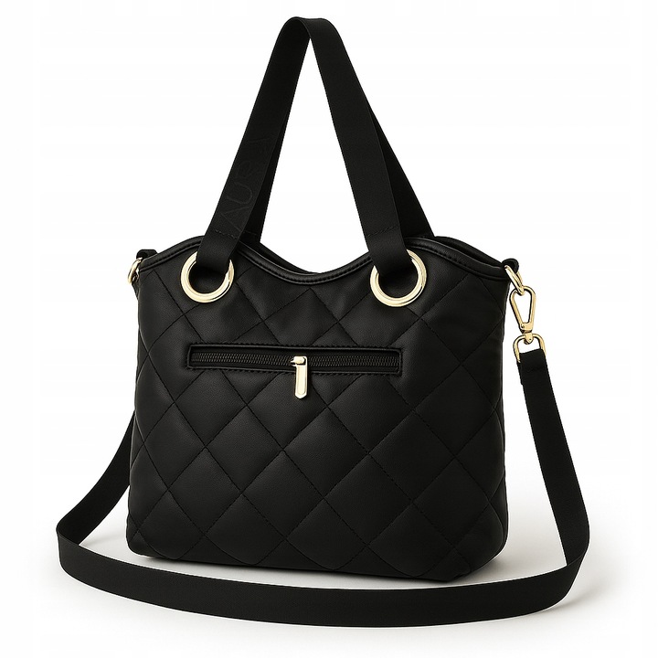 LAURA BIAGGI Klasyczna Torebka Damska Shopper Na Ramię Skórzana Pikowana