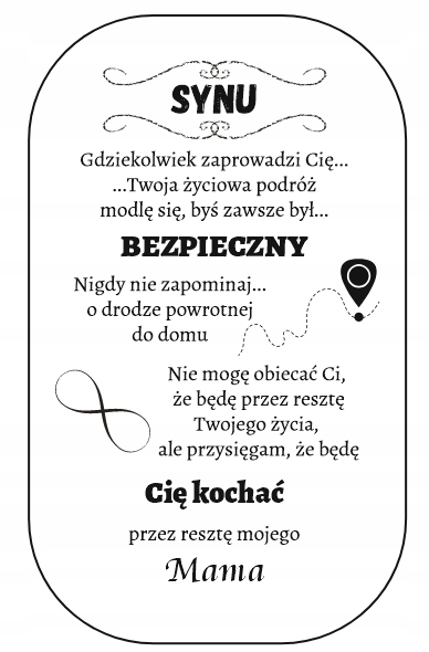 Srebrny Nieśmiertelnik Grawer Prezent dla Syna od Mamy Naszyjnik Męski BOX