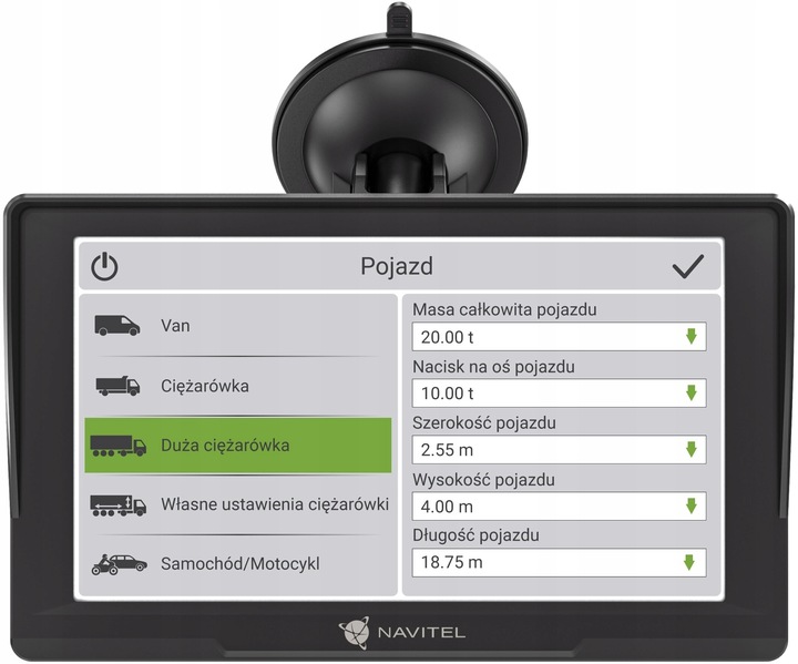 NAWIGACJA SAMOCHODOWA NAVITEL E777 DLA CIĘŻARÓWEK TIR TRUCK 7" EUROPA