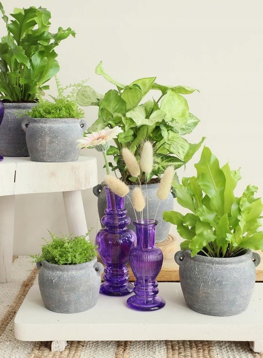 OSŁONKA DONICZKA 17,6 cm Amfora szara