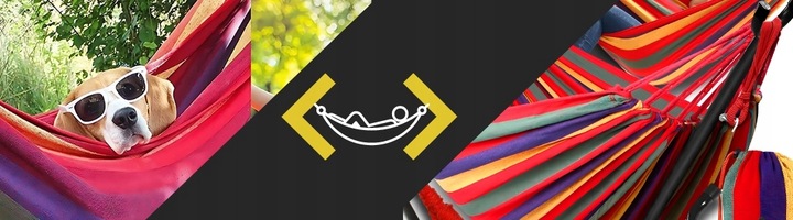 HAMAK ZE STELAŻEM Stelaż do hamaka STOJAK NA HAMAK OGRODOWY DWUOSOBOWY XXL