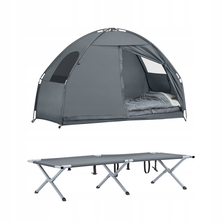 SoBuy Namiot Wodoodporny Leżak 1 Osoby Kempingowy Turystyczny OGS32-HG