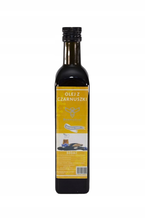 Olej z Czarnuszki 100% 500ml Tloczony na Zimno, Niefitrowany