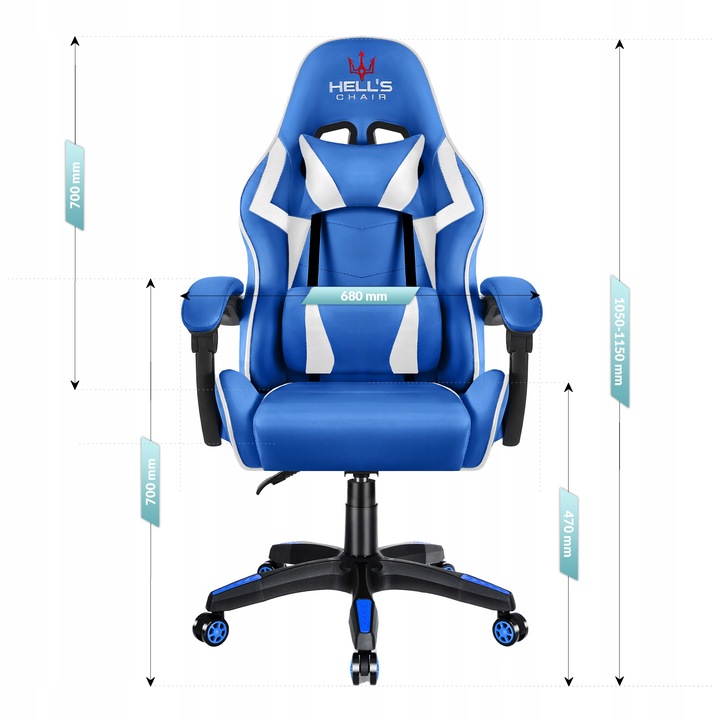 FOTEL GAMINGOWY DLA GRACZA BIUROWY HELL'S