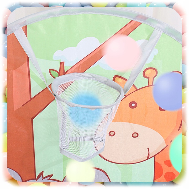 KOLOROWY SUCHY BASEN NAMIOT NA KULKI DLA DZIECI KOJEC Z KOSZEM