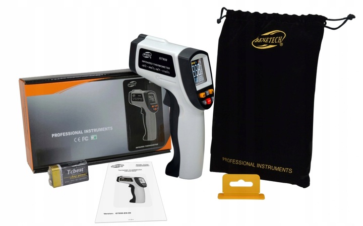 PIROMETR TERMOMETR LASEROWY BEZDOTYKOWY MIERNIK TEMPERATURY -50 +950 st.C