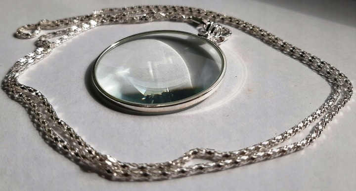 NASZYJNIK, WISIOREK PRZYWIESZKA - LUPA DLA SENIORA, MONOKL, POWIĘKSZENIE x5