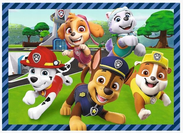 Puzzle PSI PATROL Psie Sprawy Niezależne Układanki 4w1 Duże Obrazki 4+