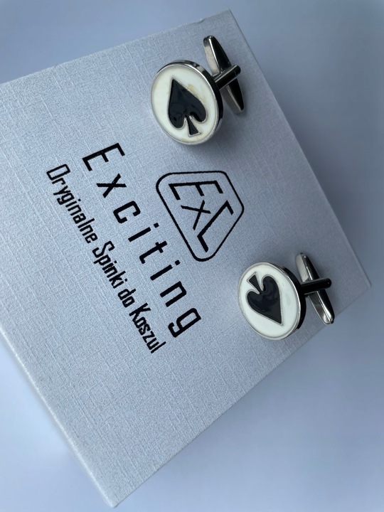 Spinki do mankietów EXC Ptak Bażant Przepiórka dla Myśliwego w Szkatułce