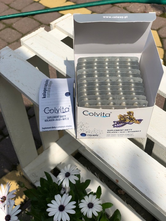 COLVITA liofilizowany KOLAGEN Rybi w kaps.+ Algi+ Wit.E 120k. + PREZENT