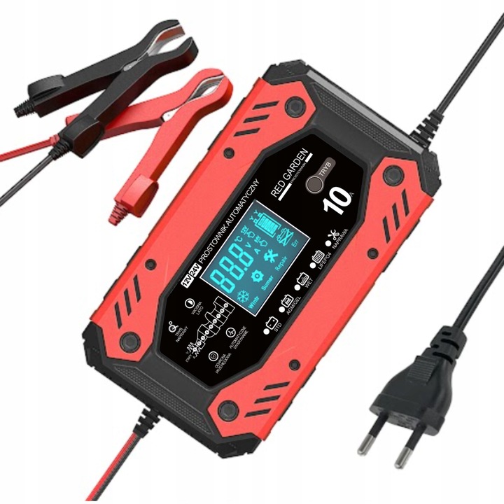 Prostownik SAMOCHODOWY AUTOMATYCZNY Z FUNKCJĄ NAPRAWY AKUMULATORÓW 12V 24V