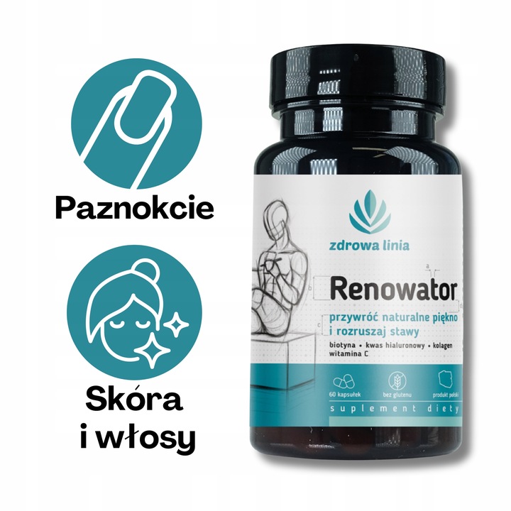 Renowator Kolagen Naticol kwas hialuronowy wit C na stawy skórę paznokcie