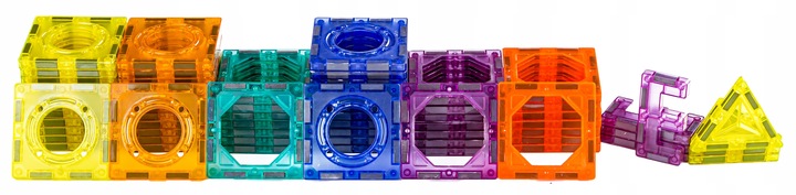 MAGNETYCZNE KLOCKI KONSTRUKCYJNE ŚWIECĄCE TOR KULKOWY KULODROM DUŻE 202 EL