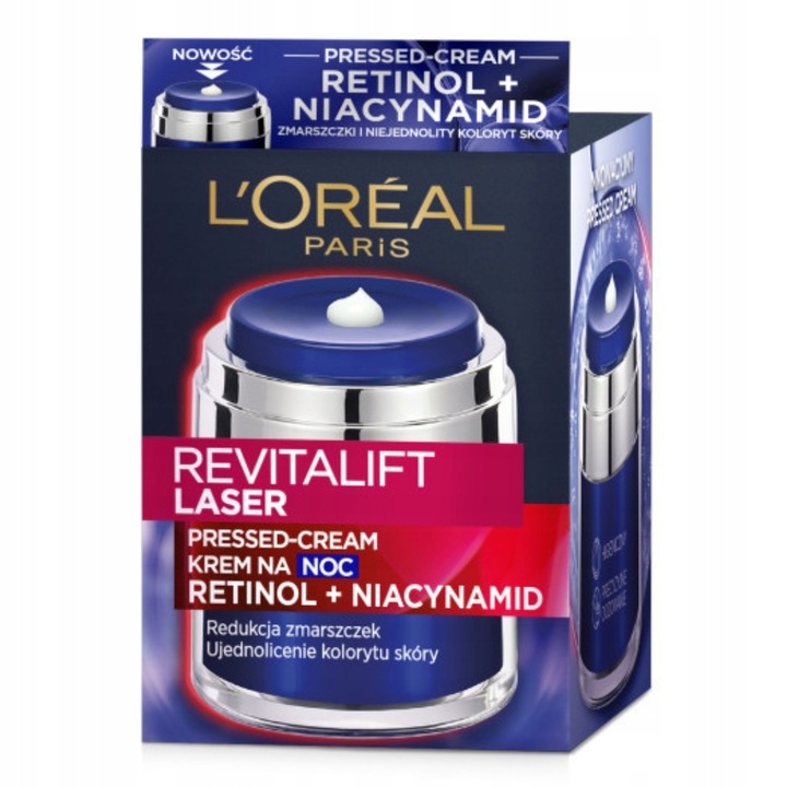 Krem Do Twarzy Loreal Revitalift Laser Retinol i Niacynamid Na Noc 50ml