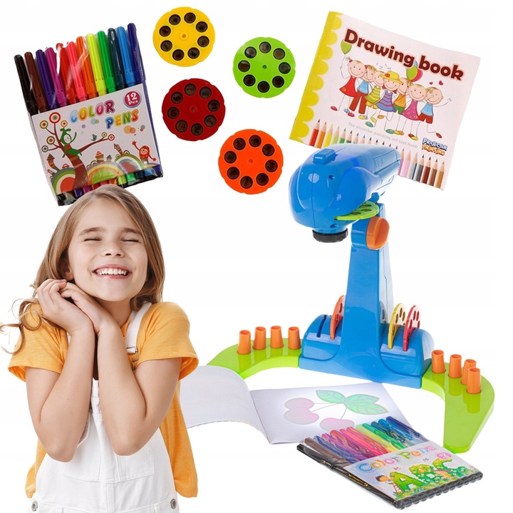 Projektor Rzutnik do Nauki Rysowania ze Slajdami Podświetlany Regulowany