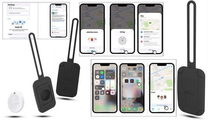 Lokalizator GPS MILI adresówka identyfikator do bagażu MiTag APPLE IOS