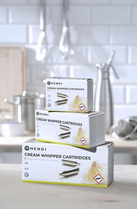 Naboje do syfonu do bitej śmietany HENDI 24 szt