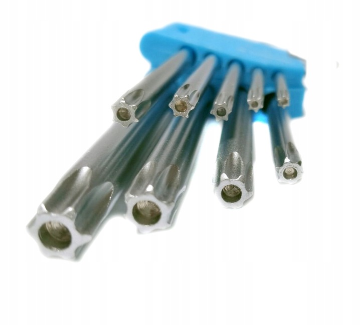 KLUCZE IMBUSOWE TORX TYP L z otworem T10-T50 9SZT