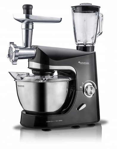 Robot kuchenny TurboTronic planetarny mikser blender 2000w misa 5L Srebrny