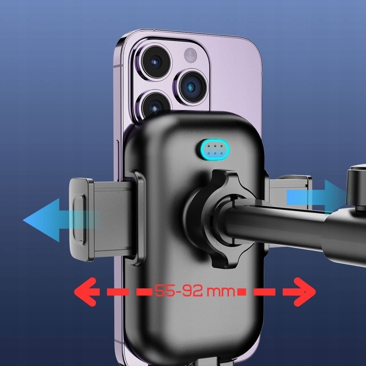 UCHWYT SAMOCHODOWY Z ŁADOWARKĄ INDUKCYJNĄ 15W DO TELEFONU +KABEL ŁADOWANIEM