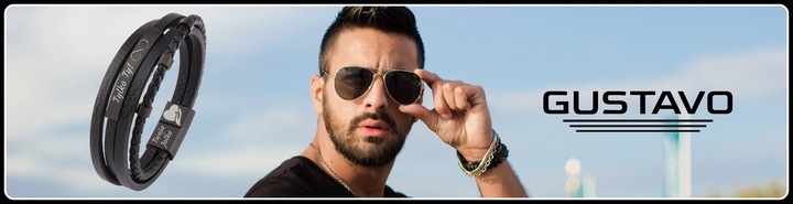 Bransoletka dla SYNA taty BRATA z GRAWEREM czarna