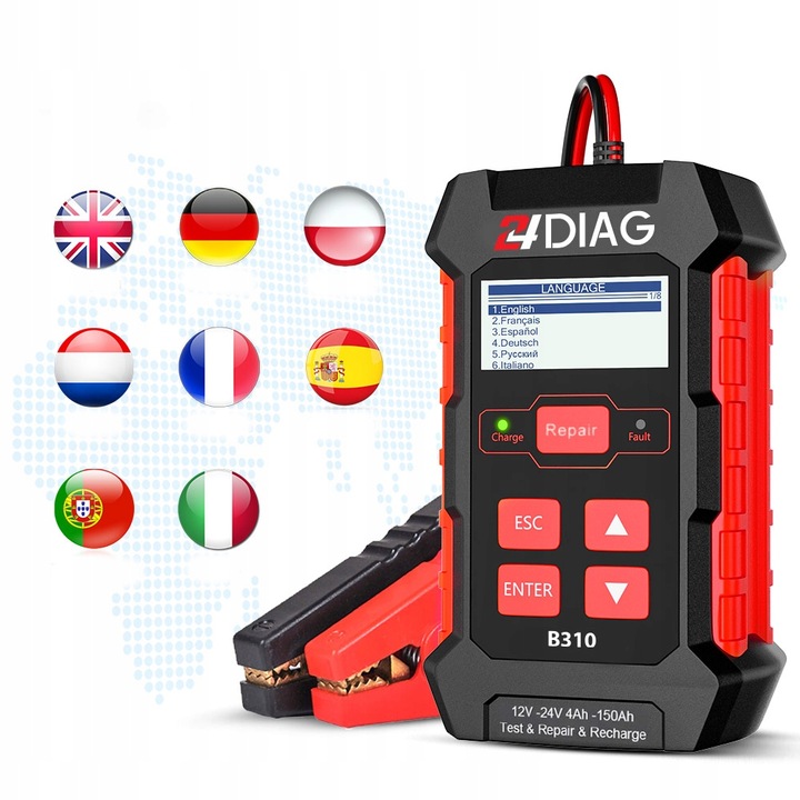 TESTER DO AKUMULATORÓW PROSTOWNIK B310 12V 24V 10A