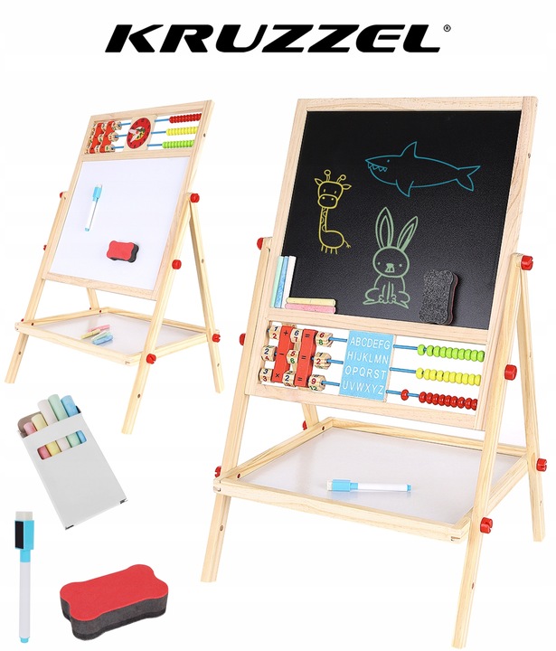 TABLICA DREWNIANA DWUSTRONNA KREDOWA MAGNETYCZNA